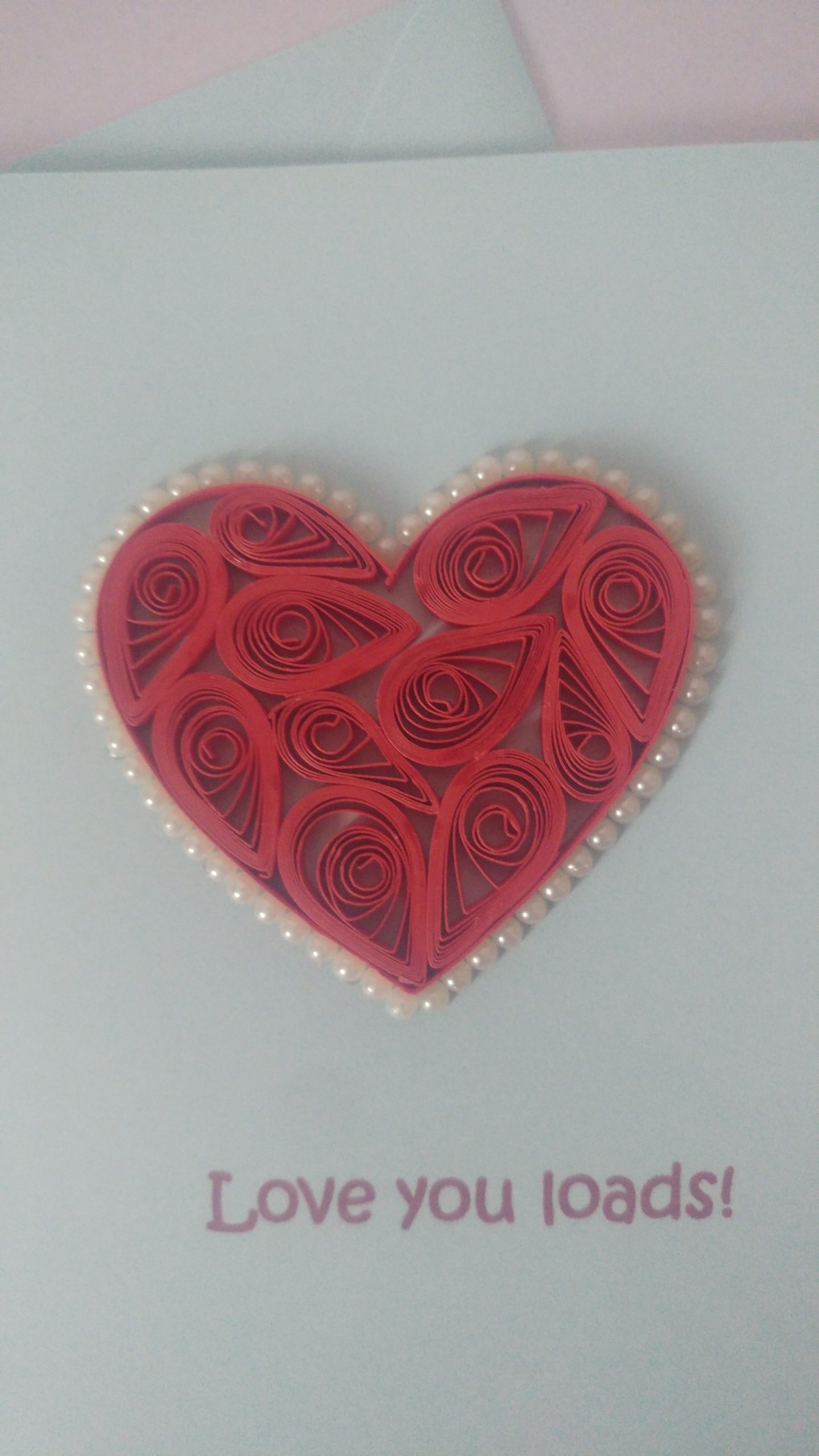 Greeting Card - Quilled Heart Design